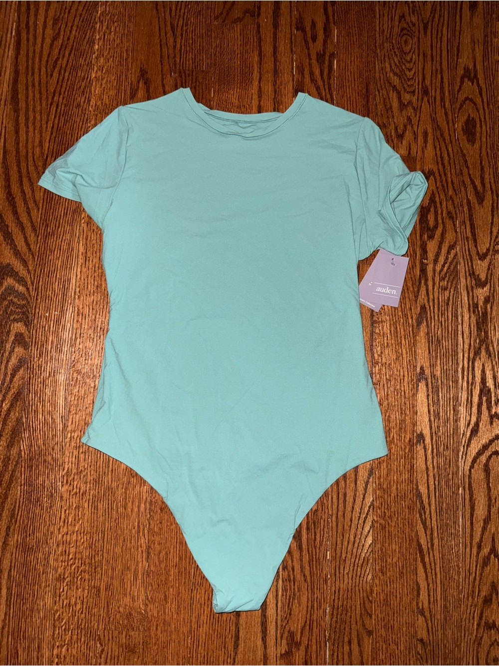 Auden Mint Short-Sleeve Crewneck Bodysuit
